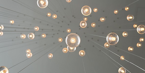 Lights hanging from the ceiling