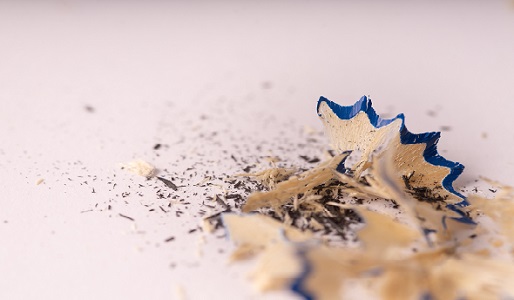 Pencil shavings on a table